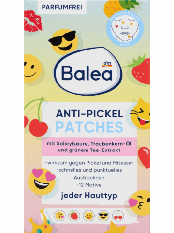 Balea Patches anti-boutons imprimés, 36 pièces