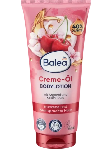 Balea Lotion pour le corps Crème-Huile Cerise, 200 ml