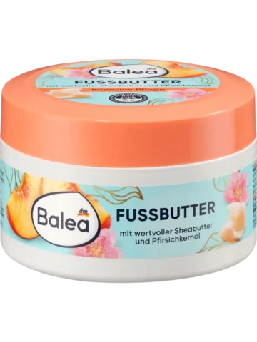 Balea Beurre pour les pieds au beurre de karité et à l'huile de noyau de pêche, 150 ml