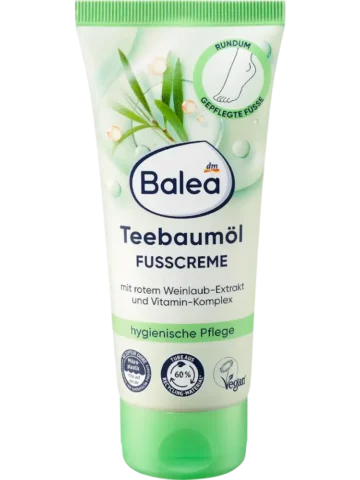 Balea Crème pour les pieds à l'huile d'arbre à thé, 100 ml
