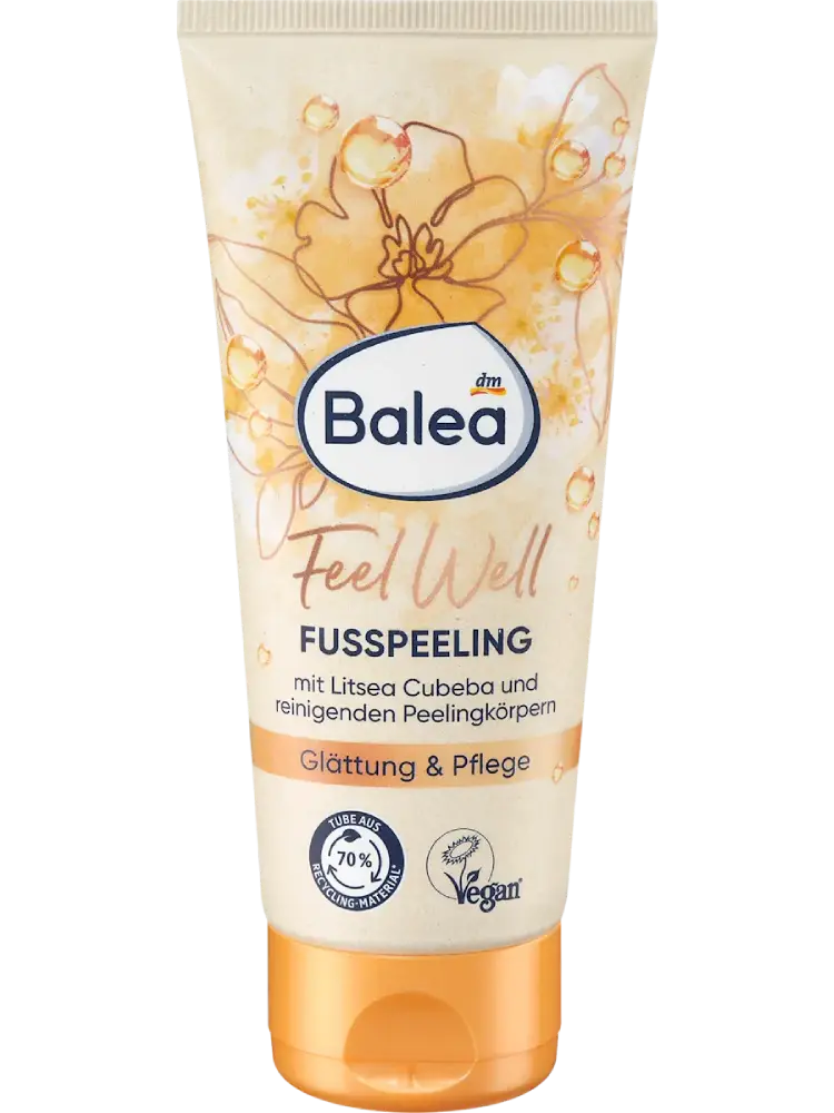 Balea Peeling pour les pieds Feel Well Litsea Cubeba, 100 ml