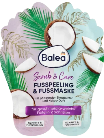 Balea Set gommage pieds & masque pieds (2 × 10 ml), 20 ml