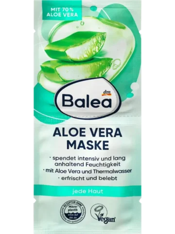 Balea Masque visage à l’Aloe Vera (2 x 8 ml), 16 ml