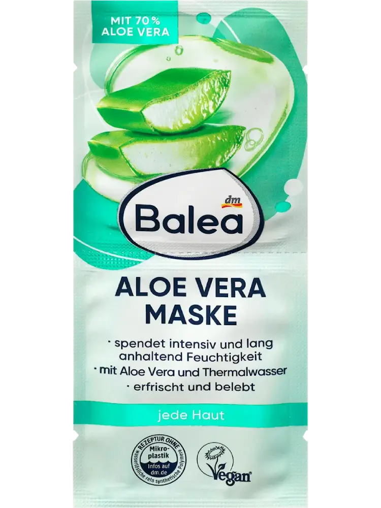 Balea Masque visage à l’Aloe Vera (2 x 8 ml), 16 ml