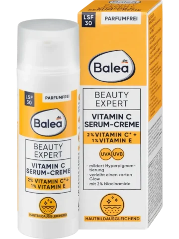 Balea Sérum visage Beauty Expert à la vitamine C avec SPF 30, 50 ml