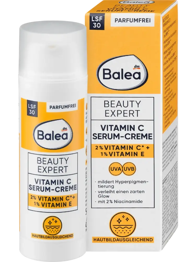Balea Sérum visage Beauty Expert à la vitamine C avec SPF 30, 50 ml