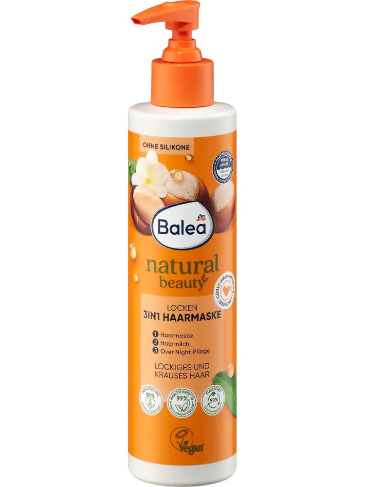 Balea Masque capillaire 3 en 1 Natural Beauty Curls, 250 ml