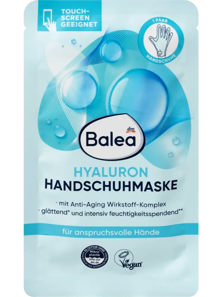 Balea Masque gant hyaluronique (1 paire), 2 pièces