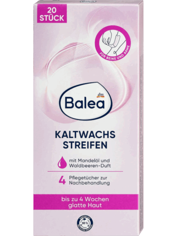 Balea Corps de bandes de cire froide, 20 pièces