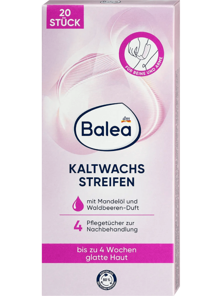 Balea Corps de bandes de cire froide, 20 pièces