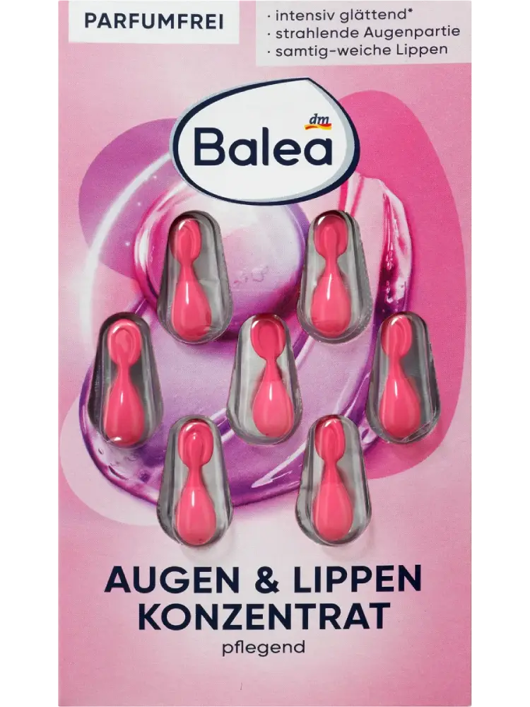 Balea Concentré Yeux et Lèvres, 7 pcs