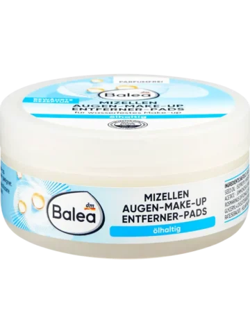 Balea Disques démaquillants micellaires pour les yeux à base d'huile, 50 unités