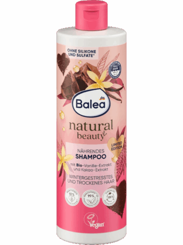 Shampooing Natural Beauty Extrait de Vanille & Beurre de Cacao, 400 ml