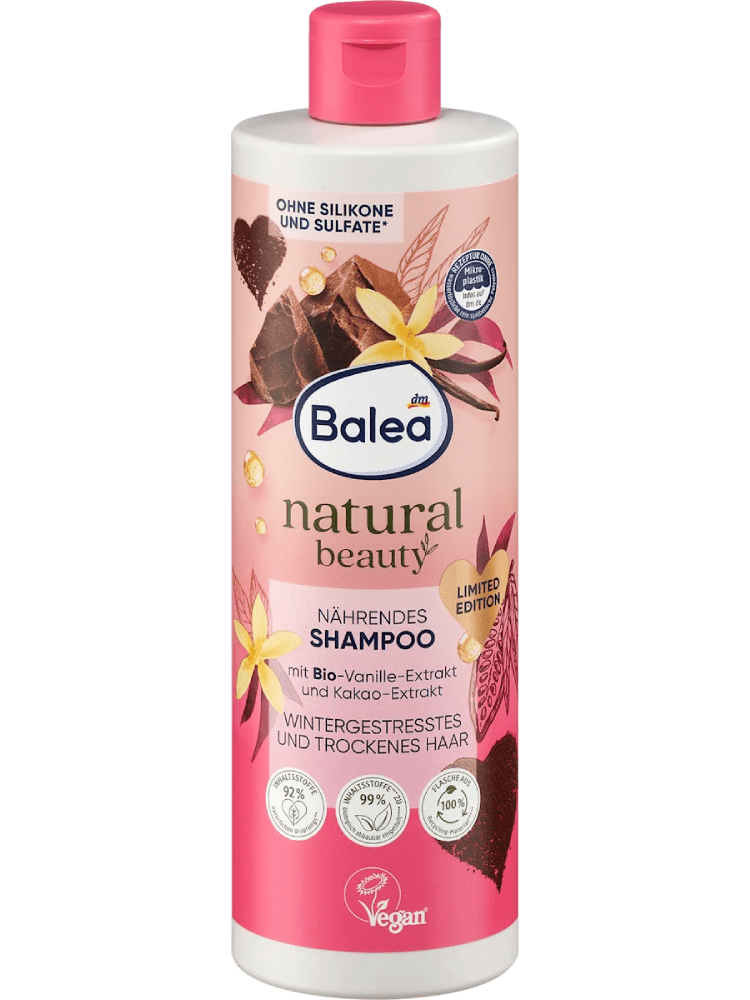 Shampooing Natural Beauty Extrait de Vanille & Beurre de Cacao, 400 ml