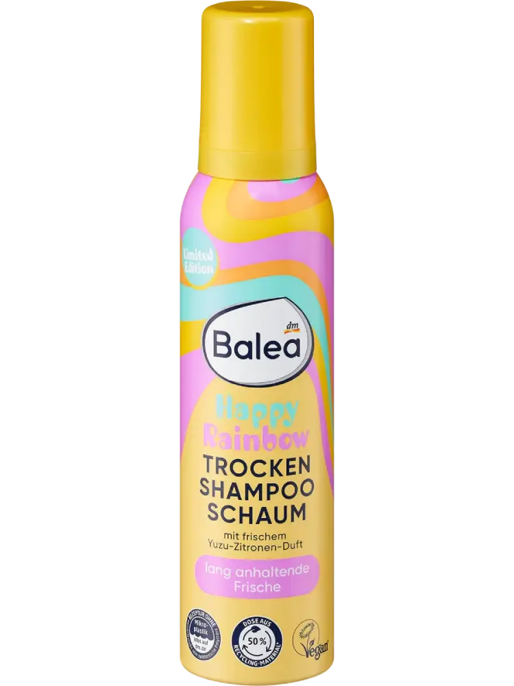 Balea Shampoing sec en mousse Happy Rainbow, 150 ml