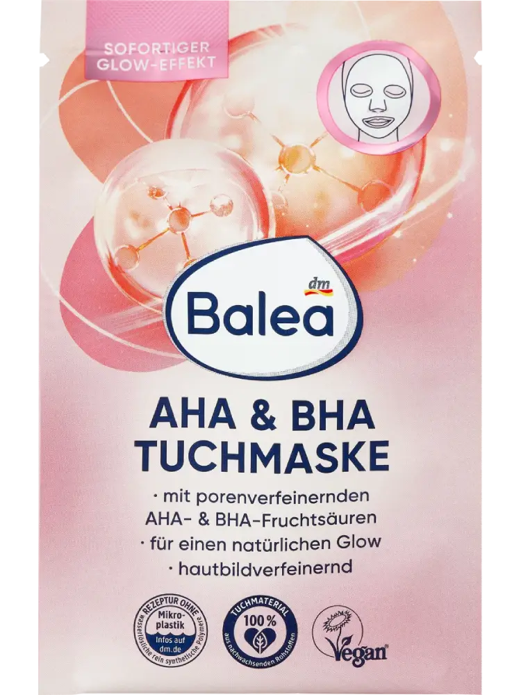 Balea Masque en tissu AHA & BHA, 1 pièce