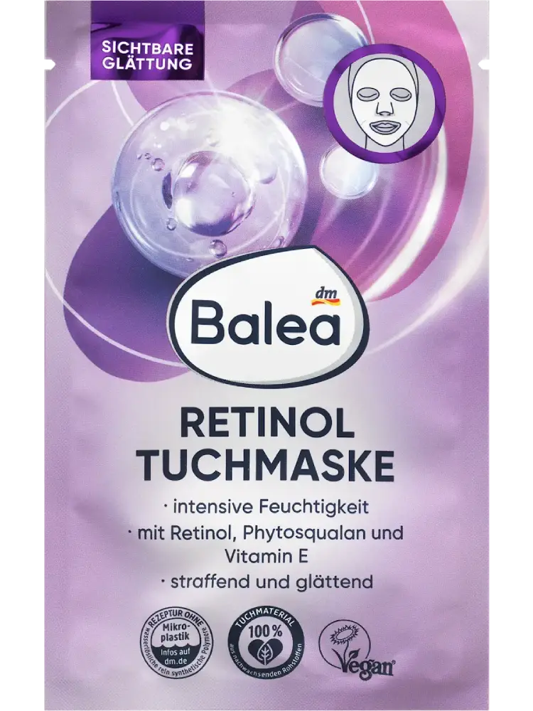 Balea Masque en tissu au rétinol, 1 pièce
