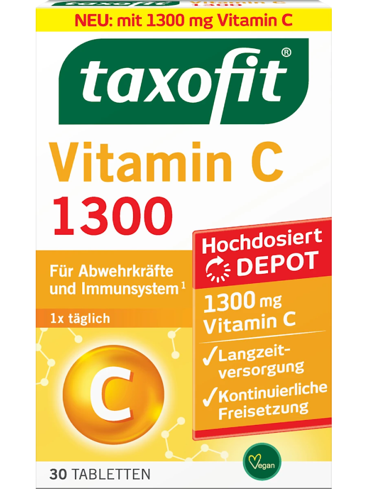 taxofit Comprimés de vitamine C 1300, 30 pièces, 56,9 g