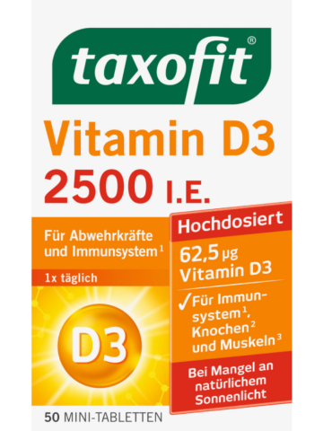 Vitamin D3 2500 I.E. Tabletten 50 St taxofit