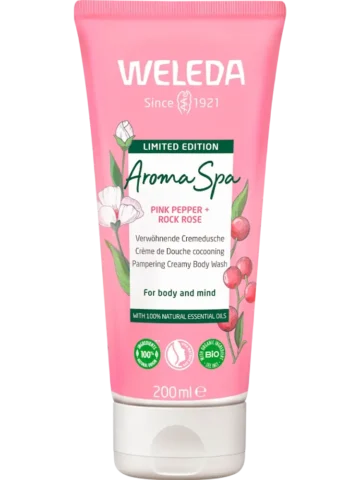 Crème de douche Aroma Spa Poivre rose + Rose des rochers, 200 ml