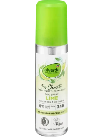 alverde COSMÉTIQUE NATURELLE Déodorant spray citron vert & sauge, 75 ml