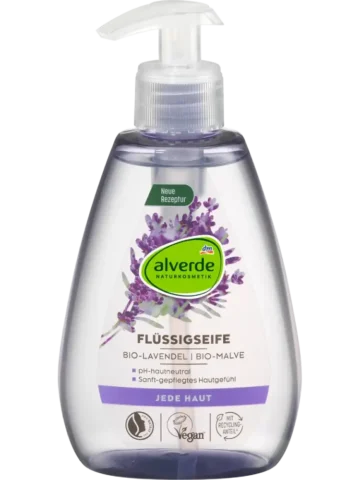 alverde Savon liquide Lavande, Mauve, 300 ml