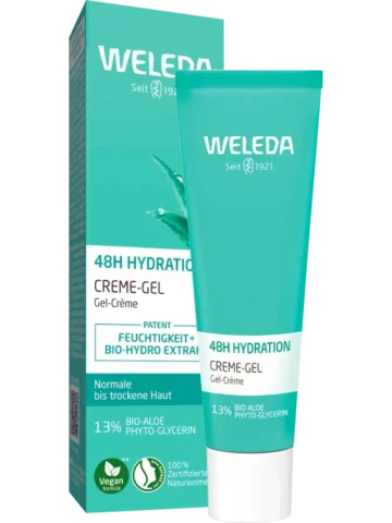 WELEDA Gel crème visage Hydratation 48H, 30 ml