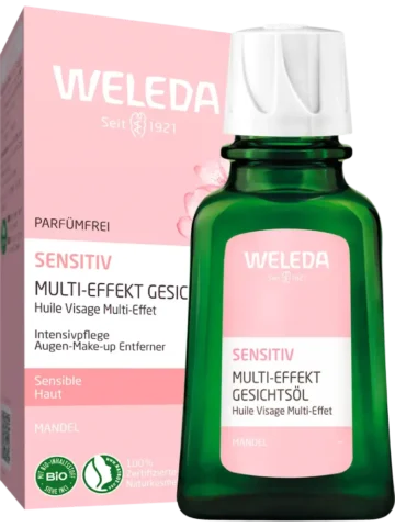 WELEDA Huile visage multi-effets sensitive à l’amande, 50 ml