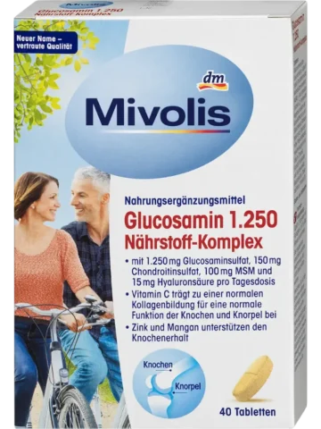 Mivolis Complexe nutritionnel Glucosamine 1 250, 40 comprimés, 66 g