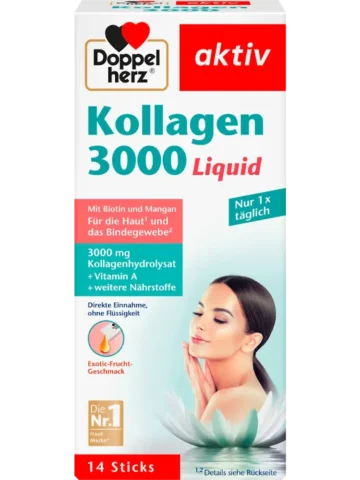 Doppelherz Collagène 3.000 sticks liquides, 14 unités, 140 ml