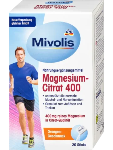 Citrate de magnésium, granulé – 20 sticks, 120 g