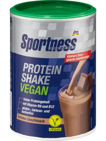 Sportness Poudre protéinée, shake protéiné vegan goût chocolat, 300 g