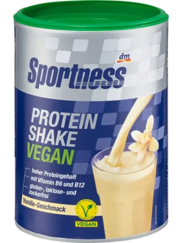 Sportness Poudre protéinée, shake protéiné végan, goût vanille, 300 g