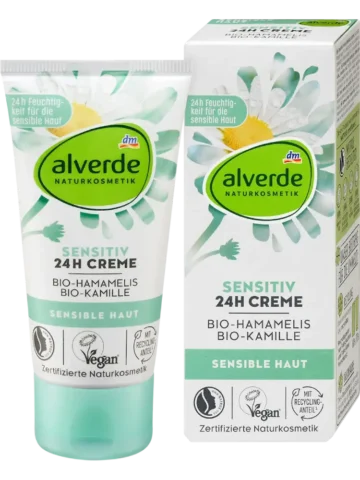 alverde COSMÉTIQUE NATURELLE Crème Sensitive 24h, 50 ml
