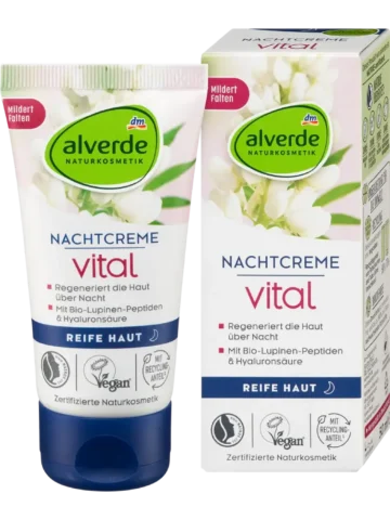 alverde NATURKOSMETIK Crème de nuit Vital, 50 ml
