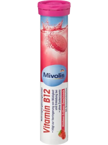 Mivolis Comprimés effervescents de vitamine B12, 20 comprimés, 82 g
