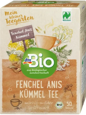 dmBio Tisane aux herbes Fenouil, Anis & Carvi (50 sachets), 100 g