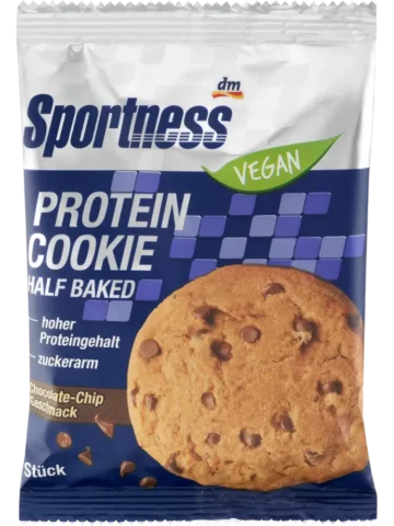 Sportness Cookie protéiné, Half Baked, goût pépites de chocolat, vegan, 75 g