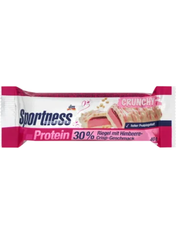 Sportness Barre protéinée 30 %, goût framboise croustillante, 40 g