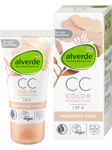 alverde COSMÉTIQUE NATURELLE CC Crème Teint Parfait SPF 6, 50 ml
