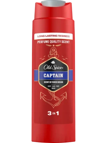 Old Spice Gel douche Captain 3 en 1, 250 ml
