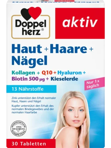 Doppelherz Comprimés Peau + Cheveux + Ongles (30 pièces), 19,9 g