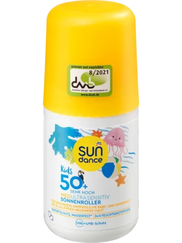 SUNDANCE Roll-on solaire enfants, MED ultra sensible, SPF 50+, 100 ml