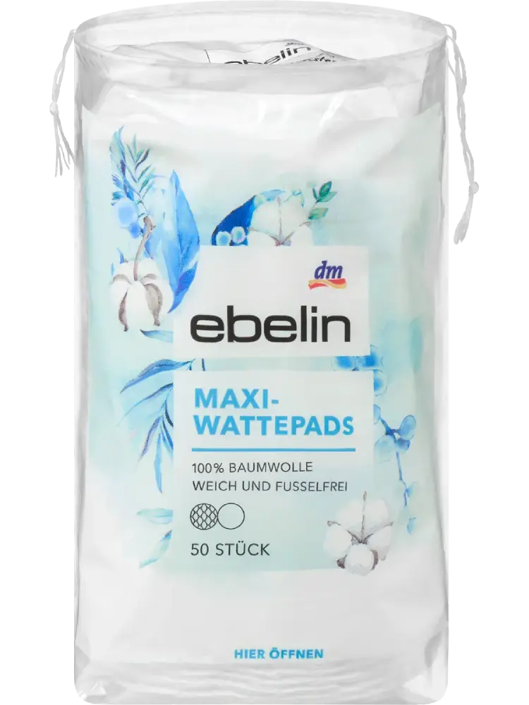 ebelin Disques de coton Maxi, 50 pièces