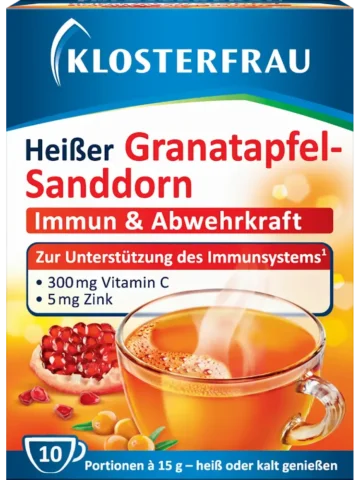 Klosterfrau Boisson chaude Grenade & Argousier, sachets, 10 pièces, 150 g