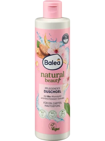 Balea Gel douche Natural Beauty à l’extrait de fleur de cerisier & à l’huile d’amande, 250 ml