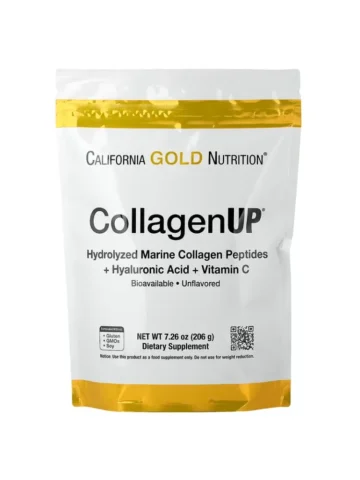 California Gold Nutrition CollagenUP® – Peptides de collagène marin hydrolysé avec acide hyaluronique et vitamine C, sans saveur, 206 g 462 g 997 g