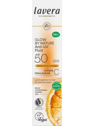 lavera COSMÉTIQUES NATURELS Fluide Glow by Nature anti-UV SPF 50, 40 ml