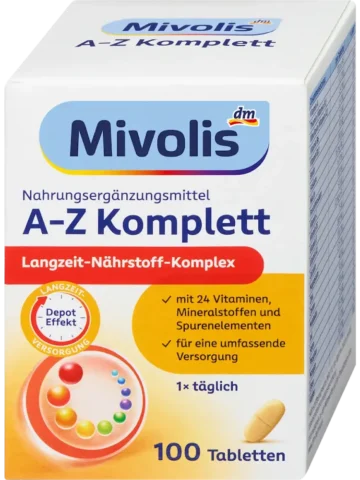 Mivolis Comprimés A-Z complets, 100 comprimés, 144 g