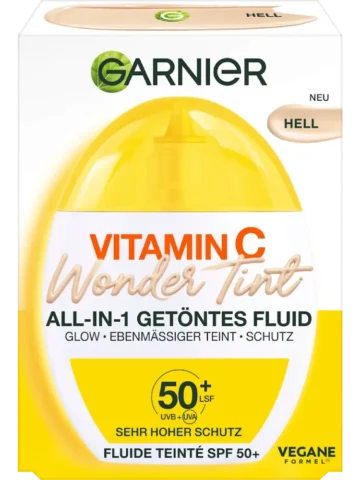 Garnier Fluide Vitamin C Wondertint UV SPF 50, Clair à Medium, 40 ml